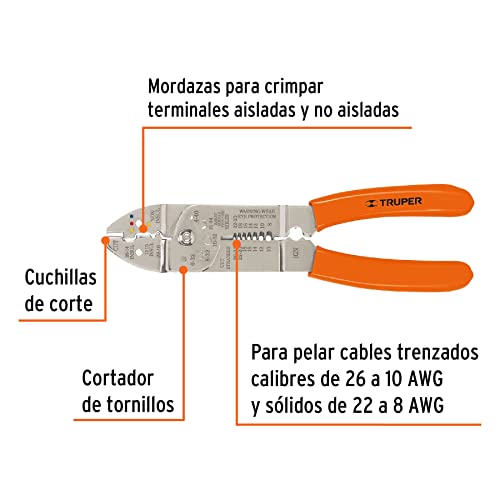 Pinzas para pelar cable Truper 12 Imagen adicional