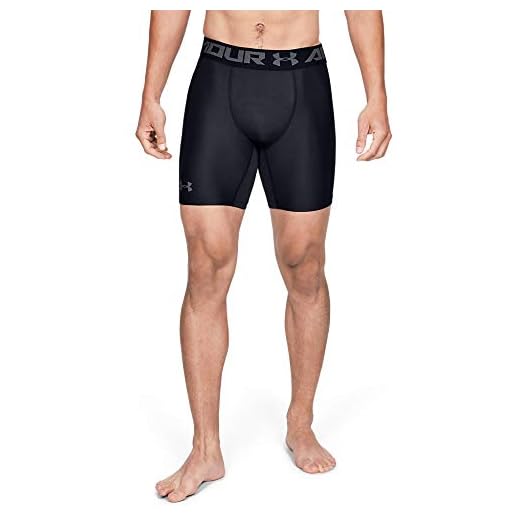 Under Armour Herr Heatgear Armour 2.0 Comp Shorts Halva Längen Kompressionsbyxor Workoutbyxor, Svart, M