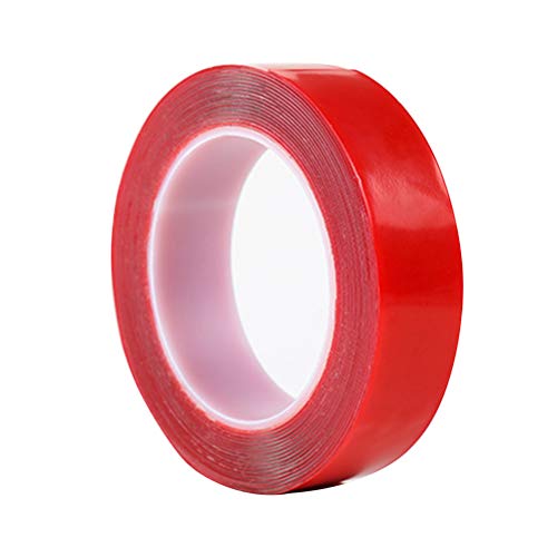 Preisvergleich Produktbild LIOOBO 30mm * 3 Meter Hitzebeständige Aufkleber Klebeband Acryl Doppelseitiges Klares Klebeband Wasserdicht Schwere Hochfeste Klebeband Handy Klebeband Aufkleber Repair Tool (Rot)