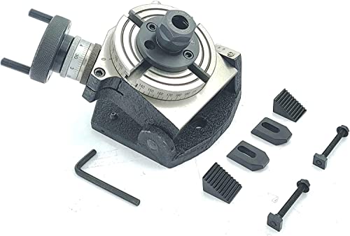 Fraiseuse de table rotative inclinable 100mm avec adaptateur ER20 et serrage M6