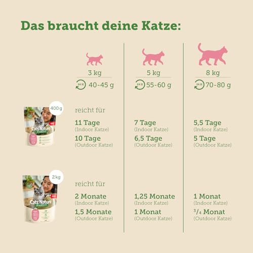 MERA Cats Nature Sensitive Lachs Katzenfutter Trocken 400g | Mono-Protein, getreidefrei & zuckerfrei | Katzen Trockenfutter hoher Fleischanteil & leicht verdaulich