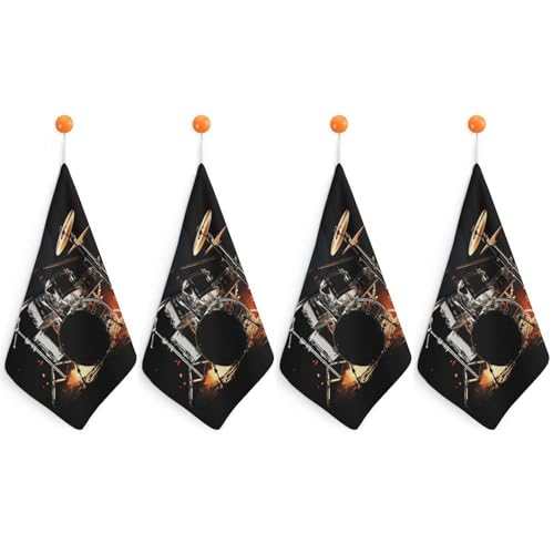 Serviettes microfibre de cuisine anti peluche avec attache pour robot batteur