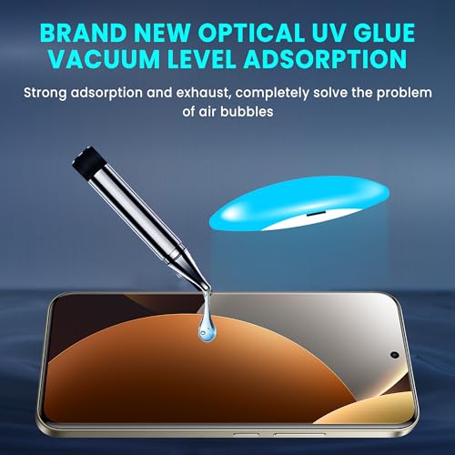 Image of FIRST MART UV Tempered Glass for Redmi Note 15 Pro Plus, 9H Full-Glue Curved Screen Protector, HD Clear, Fingerprint Compatible, UV Lamp Included