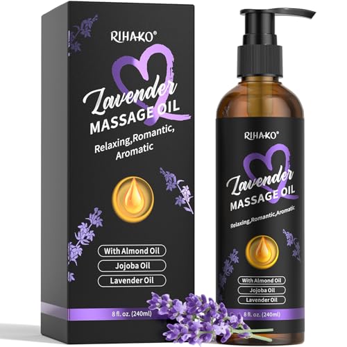 Lavender Sensual Massage Oil for CouplesRelaxing Body Massage Oil for Date Night Smooth Glide Deep Hydration Aromatherapy Stress Relief Non-Greasy Formula for Full Body Massage Romantic Couples Gift