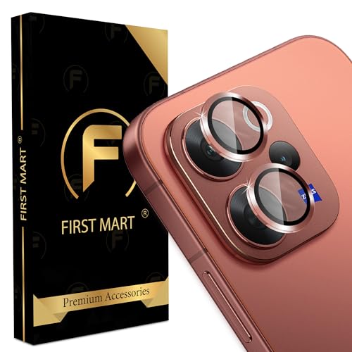 Image of FIRST MART Copper Camera Ring Guard Protector for Vivo V70 Elite and V70 | Tempered Glass with Metal Alloy Rings, HD Clear, Scratch Resistant, Case-Friendly | Pack of 1