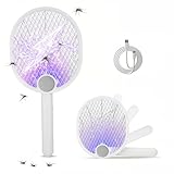 Sciabattola elettrica pieghevole a 180° per uccidere mosche e insetti 4000V Mosquito Bug Zapper 5 strati di rete con cavo USB-C per interni ed esterni 1500 mAh