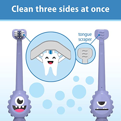 Dr. Brown's ToothScrubber Toddler Toothbrush Set, Monster with Strawberry Flavor Toothpaste - image 2