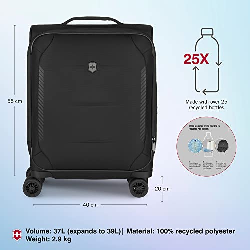 Image of Victorinox, Crosslight, Global Softside Cabin Luggage, 37 litres, Black, 612417 |Trolley Bag