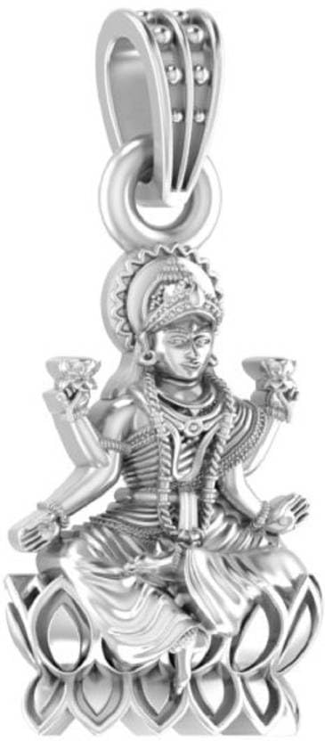 Colgante Laxmi Maa de plata de ley 925 con acabado artesanal 2
