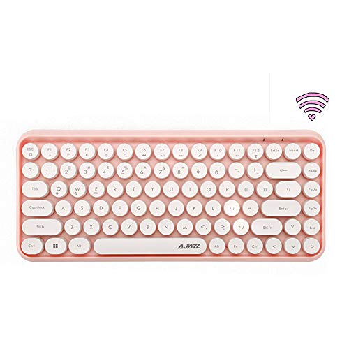 FELiCON ブルートゥースキーボード 308i ワイヤレスキーボード コンパクトキーボード 軽量 Bluetoothキーボード タイプライター (ピンク)