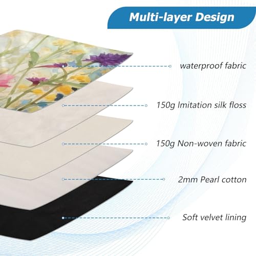 Funda para portátil 13-14 pulgadas flores y mariposas impermeable miniatura 4