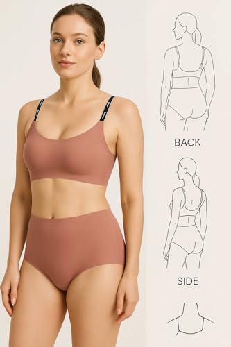 Image of ELEG & STILANCE Women Printed Bralette Bra Panty Set | Soft Stretch Wirefree Lingerie Combo | Adjustable Straps Everyday Comfort Innerwear