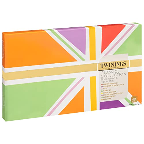 image for Twinings Tea Classics Collection Gift Box Variety Sampler, 48 Tea Bags