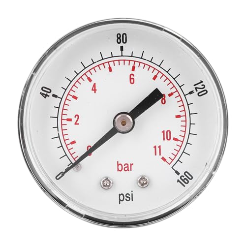 Outdoorm ���͌v 50mm �_�C���� 1/4 BSPT �o�b�N�ڑ� ��C�A���A�Ζ��A�K�X�p (0-160psi 0-11bar)