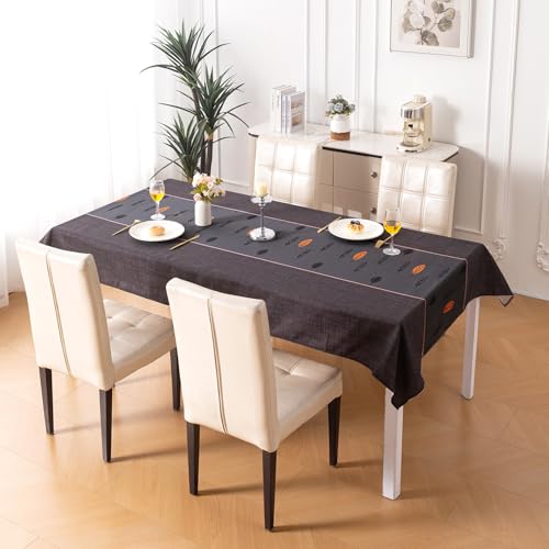 Image of HOKIPO Modern Grace Table Cloth for 4 Seater, 55x71 in, Twilight Fern