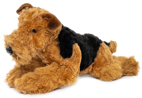 Uni-Toys - Airedale Terrier, liegend - 43 cm (Länge) - Plüsch-Hund - Plüschtier, Kuscheltier