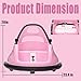 LUIBAS 12V Kids Ride on Bumper Car Kids Ride On Electric Bumper Car for Toddlers with Remote Control, 360 Degree Spin for Baby Boy and Girls Riding Bumping Toy Gifts Cars for Toddler, Pink