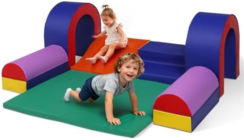 Kinder King 10-Piece Soft Climbing Toys for Toddlers, Green&Dark ...