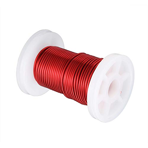 Image of BNTECHGO 18 AWG Magnet Wire - Enameled Copper Wire - Enameled Magnet Winding Wire - 2 oz - 0.0393 inch Diameter 1 Spool Coil Red Temperature Rating 155℃ Widely Used for Transformers Inductors | 18 Gauge Enameled Copper Coil Wire Widely Used For Transformers, Inductors, Speakers, Electromagnets, Educational Experiments
