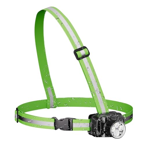 Genérico Luz Para Correr De Noche | 1000LM Lámpara LED de Pecho Recargable | Luz Ajustable de 90 Grados para Correr - Para Senderismo Ciclismo Acampada Seguridad Al Andar Y Trabajo Con Chaqueta