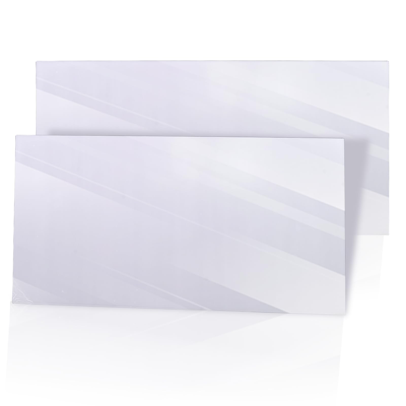 2 Pcs Polycarbonate Clear Plastic Sheet, 24" X 48" X 0.236" (1/4") Flexible Sheet Panels with Film, Shatter Resistant, Easier to Cut for Window Panel, Hobby, Home, DIY, Industrial, Craft