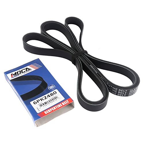 Image of MOCA 6PK2480 EPDM Serpentine Belt for 07-09 Hyundai Santa Fe 3.3L & Kia Amanti 3.8L & 09-13 Audi Q7 3.0L & 96-99 Ford Mustang 4.6L