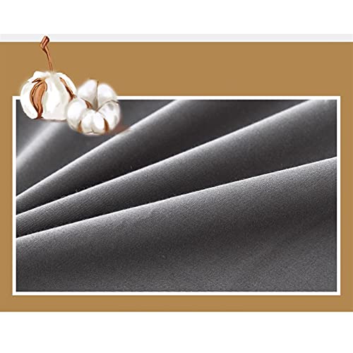 Housse de couette 100% coton gris parure de lit premium - 5