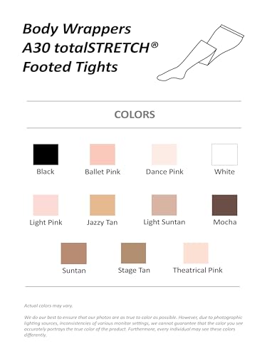 Body Wrappers Total Stretch Footed Tights (A30)3