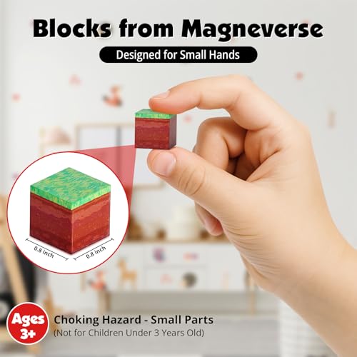 image for Magneverse 200 PCS 0.8in Magnetic Blocks, Magnet Toys for Kids, Magnet