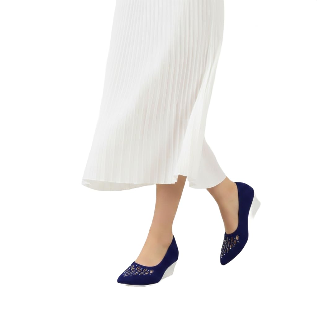 Suede Casual Footwear for Womens Stylish Flat Chappl Bellies for Party Formal Wear Casuals Comfortable and Fashionable Flat bellies for Women & Girls Women's Pointed Toe Ankle Strap Flats, D'Orsay Style Pointed Toe Slip-On Shoes with Low Heel, Casual Comfortable Footwear