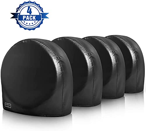 ELUTO Lot de 4 housses de protection pour pneus de camping-car, caravane, camping-car, camion, jeep SUV de 81 à 88,6 cm de diamètre Cover