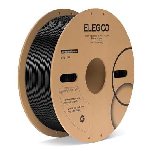 ELEGOO PC Filament 1.75mm Black 1KG, Tough and Durable Professional 3D Printer Filament Dimensional Accuracy +/- 0.05mm 1KG Spool Heat Resistant 3D Printing Polycarbonate Material