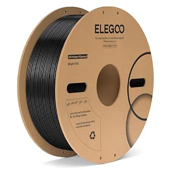 ELEGOO PC Filament 1.75mm Black 1KG - Durable & Heat Resistant 3D Printer Material
