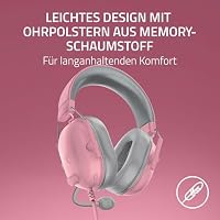Razer BlackShark V2 X (PlayStation) - Kabelgebundenes E-Sports Headset für PlayStation 5 Konsole (250g, Nierenmikrofon, 50mm Treiber, passive Geräuschunterdrückung, 3,5mm Klinke) Quartz – Ansicht 5