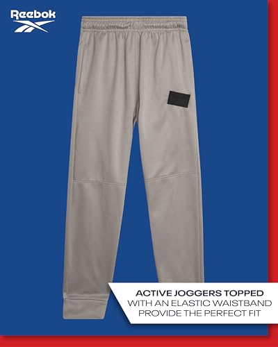 Reebok Boys Sweatpants - 2 Pack Performance Fleece Boys Joggers Athletic Pants with Pockets for Running & Workout (Size 8-14) 6