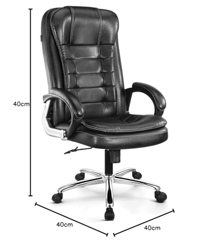 Image of KAZO Chairs Premium Finish High Back Home & Office Chair with Height Adjustable Mechanism, Ergonomically Designed with Back Support, Head Support and Arm Support and Under Thy Support Executive Chair
