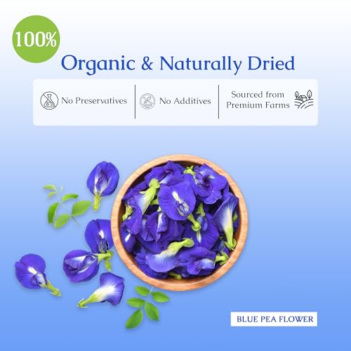 Image of Himalayan Firefly Combo Blue Pea And Saffron Tea | Organic Herbal Caffeine Free Floral Blend | Whole Dried Flowers Mix For Daily Beverage | Natural Wellness Infusion | Pack Of 2-100g
