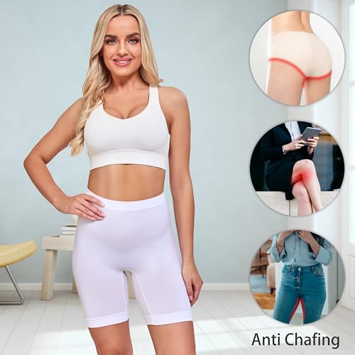 Image of Slip Shorts for Women Under Dresses Anti Chafing Boyshorts Seamless Smooth Shorts