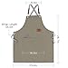 Chef Apron,Cross Back Apron for Men Women with Adjustable Straps and Large Pockets,Canvas,M-XXL (Beige)