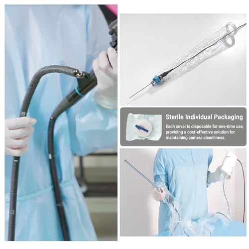 Endoskopische Kamera Schutzhülle Laparoskopische Kamera Schutzhülle mit Ringrahmen, Einweg-sterile Einzelverpackung, 5.9x98, 50Pcs