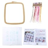 Photo Gallery chizisx starter kit per ricamo floreale con motivo floreale, croci, cucito, cucito fatto a mano per artigianato Photo Gallery chizisx starter kit per ricamo floreale con motivo floreale, croci, cucito, cucito fatto a mano per artigianato
