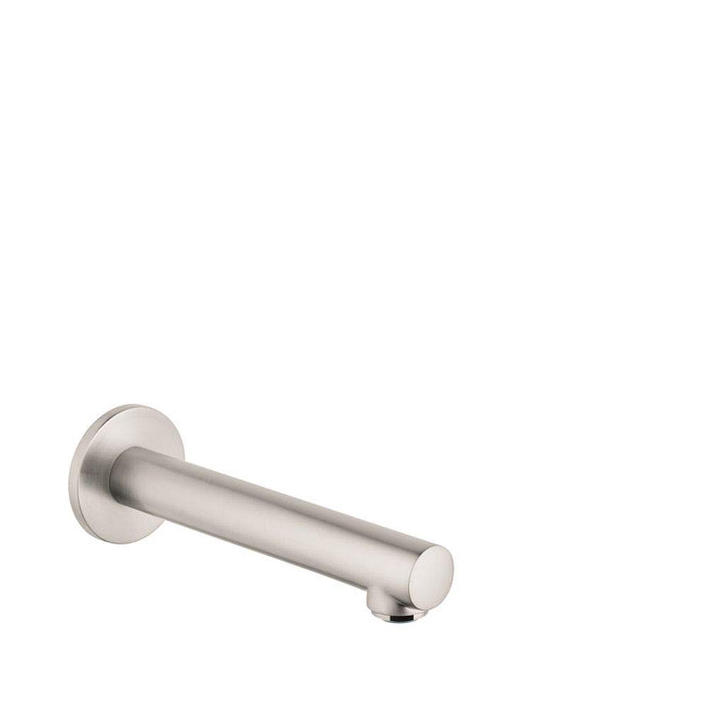 Photo 1 of hansgrohe Tub Spout Premium 3-inch Modern Tub Spout in brushed nickel, 72410821