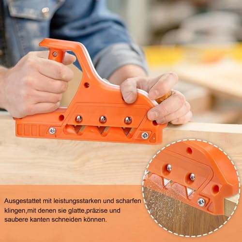 Kantenhobel FüR Gipskarton, Gipskarton Hobel mit 45° und 60° Klingensatz,Gipskartonplatten Schnellschneider,für Gipskartonplatten Korkplatten mit 10 Klingen
