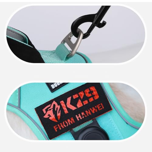 Image of No Pull Harness Working Training Easy Control Pet Vest with Handle-Dog Harnesses Reflective Adjustable with A Free Heavy Duty 5ft Dog Leash(Khaki，M)