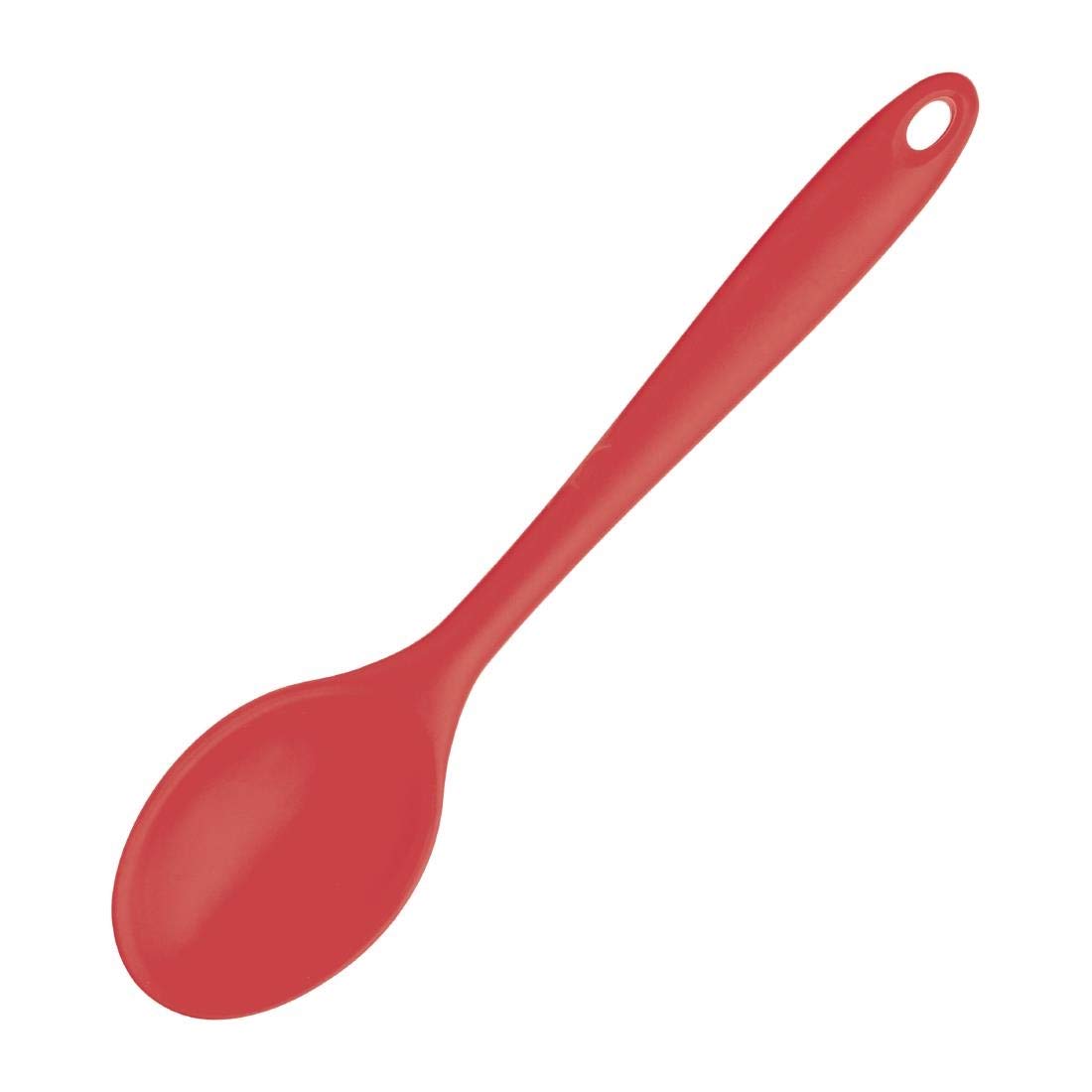 Vogue Silicone Cooking Spoon Red 27cm - Heat and Stain Resistant, Dishwasher Safe GL350