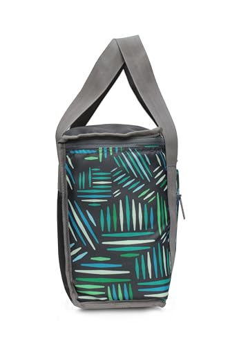 Image of Sfane Insulated Lunch Bag - Compact, Easy Wash, Smooth Zipper & Lightweight - Tote Bag & Container, Tiffin Bag for Men, Women, Adults (Grey, Multicolor)