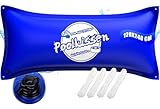 Gartstary Poolkissen Winter XXL 120 x 240 cm (für 190-400 x 290-500 cm Pools) - Pool Kissen mit Doppelnaht zur Poolabdeckung - Luftkissen Pool für den Winter - mit Boston Dual-Inflation Ventil (Blau)
