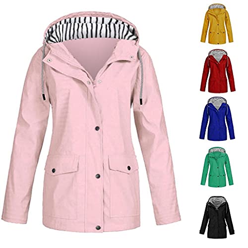 Reokoou Women s Light Running Hiking Rain Jacket Waterproof Windproof Hood Windbreaker Outdoor Sports Coat Hoodie