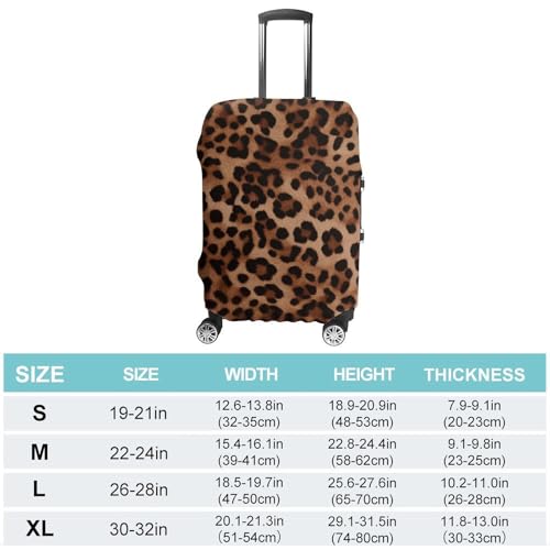 Carry on Luggage Cover Leopard Print Suitcase Covers for Luggages Tsa Approved Travel Luggage Sleeve Protector Elastic Suitcase Protector Anti-Scratch Washable Fits 19-30 Inch Case -S2