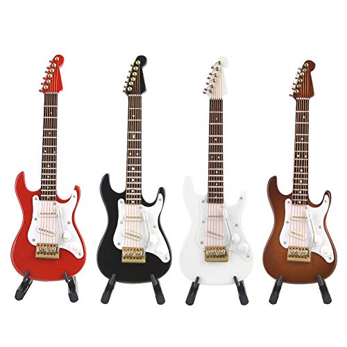 Guitare électrique miniature 5,5 in – En bois – Mini guitare – Modèle d’affichage – Décoration de maison de poupée – Noir - Les Beatles, Paul McCartney, John Lennon, RIngo Starr, George Harrison Guitare électrique miniature 5,5 in - En bois - Mini guitare - Modèle d'affichage - Décoration de maison de poupée - Noir – Image 6